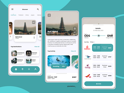 Vacation App Design app art branding design flat graphic design icon illustrator ui ui design ux vector