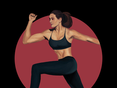 Runner color digital drawing illustration photoshop runner running woman