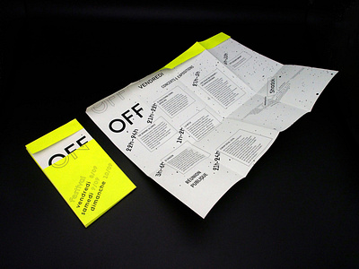 On/Off festival flyer design