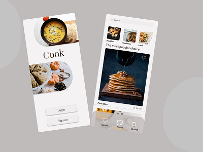 Daily UI Cook app art branding design minimal typography ui ux vector web