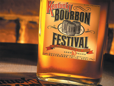 Kentucky Bourbon Festival 2001 art direction bourbon festival packaging poster