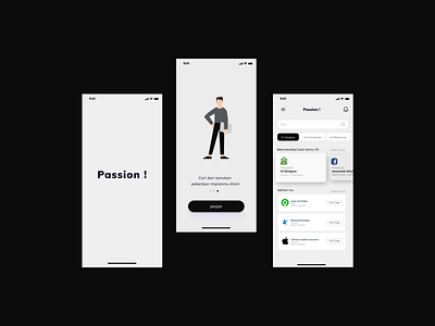 Passion. Jobs Finder Apps apps design illustration job finder mobile apps ui