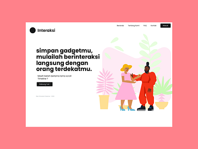 Landing Page Ui Design "Interaksi"