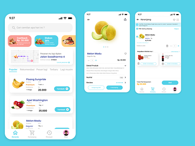 Online Grocery Apps Concept fruits grocery apps minimalist ui ui design