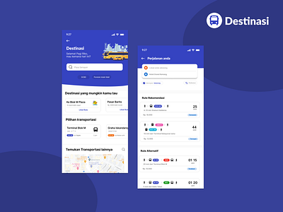 Transit Apps "Destinasi" clean go transit gojekdesign illu illustration minimalist transit app ui ui design