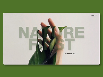 Nature First (Web Design) design minimal ui ux web website