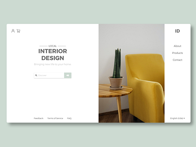 Interior Design branding design minimal ui ux vector web website