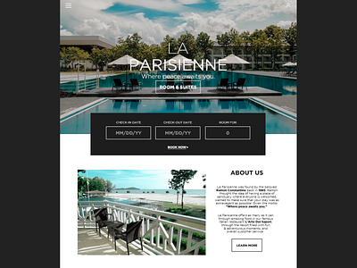 La Parisienne/Web Design branding design designer developer minimal ui ux web web design web designer website website concept website design