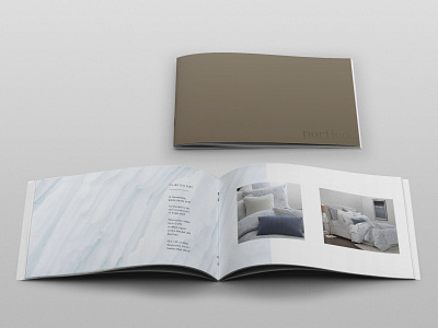 Portico Home Collection Booklet booklet booklet design books brand identity design graphic design layout layout design typography