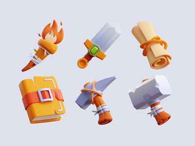 Adventures 3D Icon exploration for Client 3ddesign 3ddesigner 3dicon 3dillustrationj adventureicon blender dailyrender gamedesign gameicon icon madewithblender roleplay rpgicon