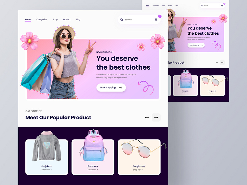 Clothing Store Web UI by Allfazl on Dribbble