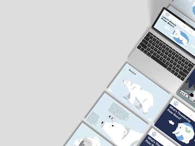 Polar Bear Infographic design icon illustration ux web