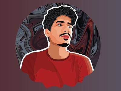 Vector Portrait Red