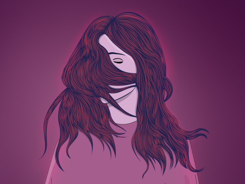 Aesthetic Girl Illustration | kneems by Anees Ur Rahman on Dribbble