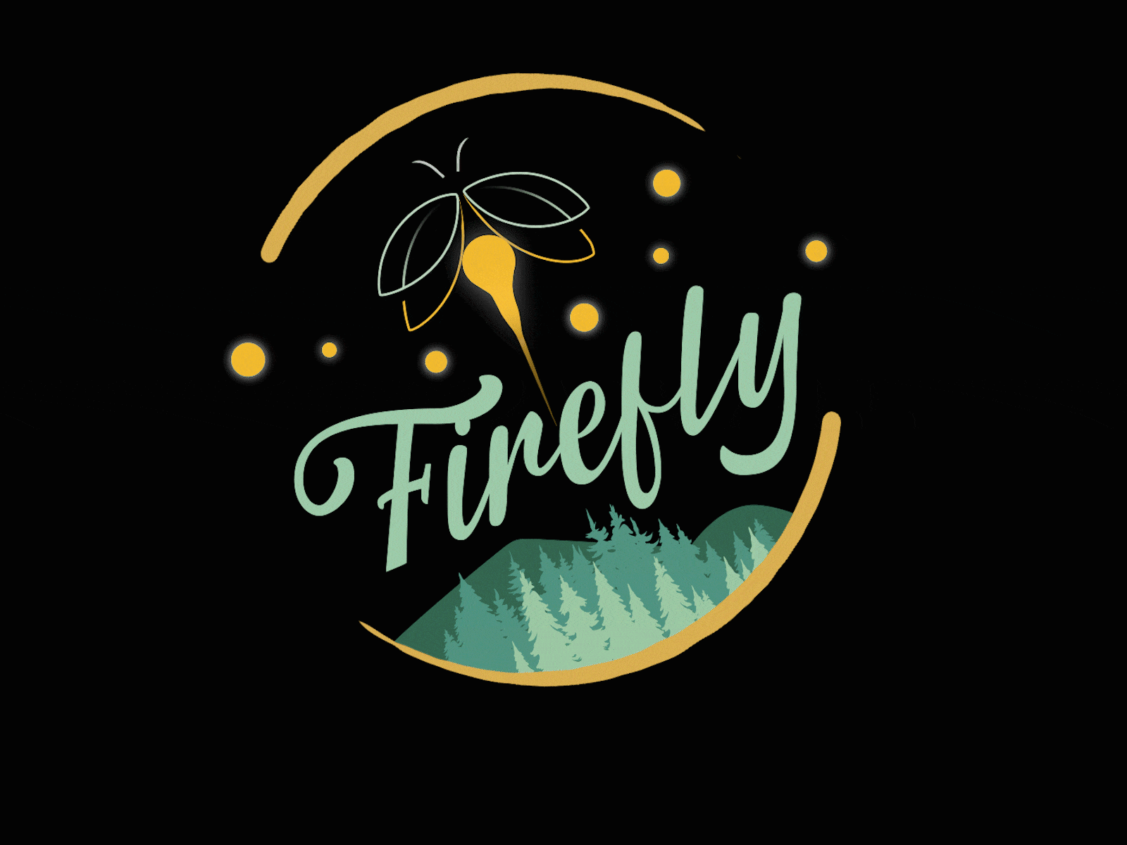 Firefly - Lettering Logo Animation 2d animation branding design flat lettering logo motion reveal