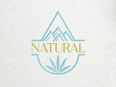 Natural Water Brand abstract blue branding design graphic design illustration logo natural water