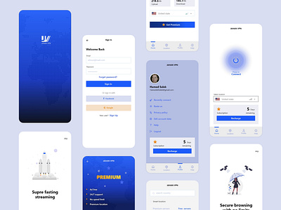 JAHAN APP app design design logo ui ux vpn monbile app