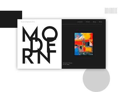 Modern Art Gallery design graphic design modern typography ui uiux uiux design ux web web design