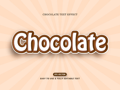 Editable chocolate modern text effects Premium Vector