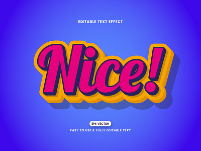 Colorful nice text style effect Premium Vector bold border calligraphy classic creative editable effect fancy heading label letter lettering modern outline script style text effect typography word