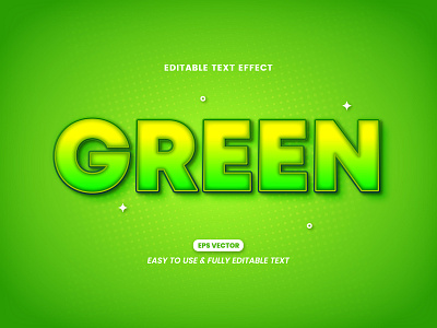 Green editable text style effect