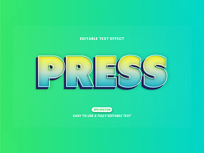 Editable press letter text style effect