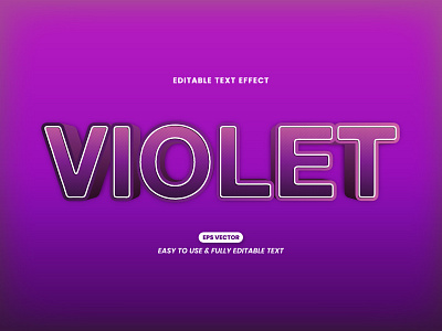 Modern violet text style effect bold border creative editable effect fancy heading label letter lettering modern outline script style text effect text style typography violet word