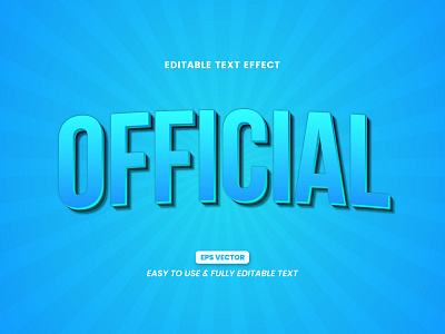 Official letter editable text style effect