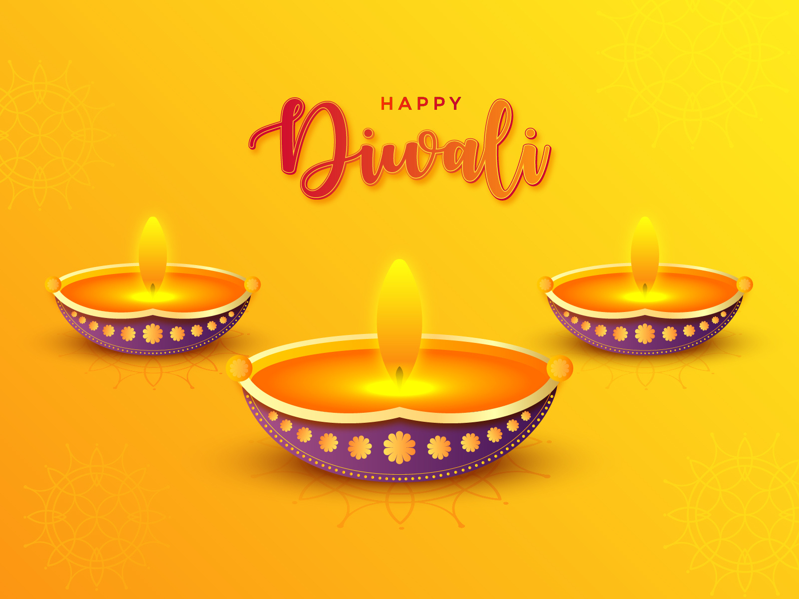 Indian festival happy Diwali burning oil lamp background by Yagnik ...