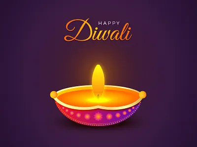 Happy diwali oil lamp on purple background background celebration culture decoration deepavali diwali diya festival greeting happy holiday india indian indian festival lamp light oil religion traditional