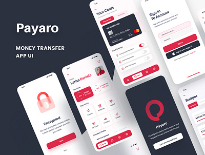 Payaro - Online Payment Money Transfer App UI/UX app ui figma mobile app ui money transfer app payment app ui ui