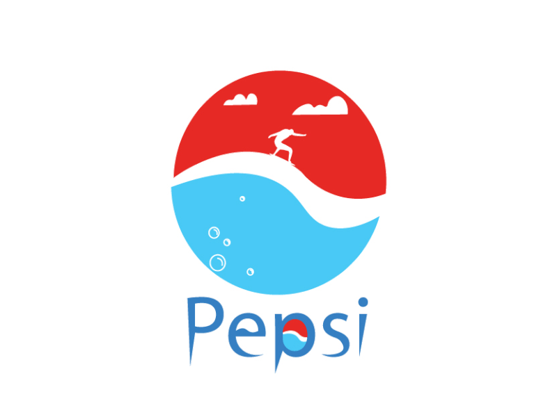 Pepsi art branding design downsign drink funny gif jaws logo pepsi sam omo sea summer surf