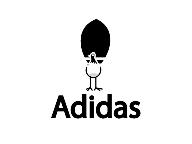 Adidas adidas adidas logo art branding design downsign feather fly gif humor logo sam omo