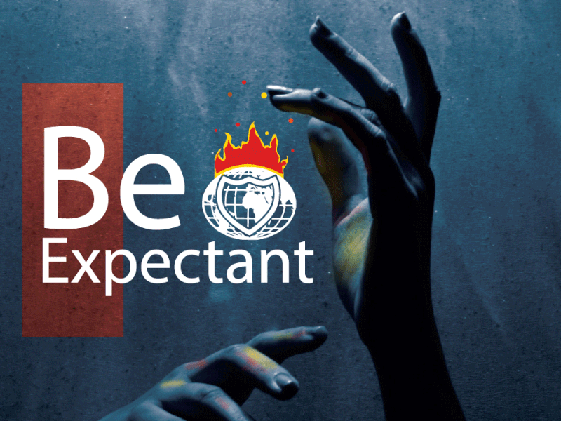 Be Expectant 3d animation burning david oyedepo downsign expectation faith tabernacle fire graphic design hand logo motion graphics
