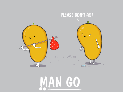 Mango animation break up crying design downsign fruit funny gif kids love mango pun relationship sam omo