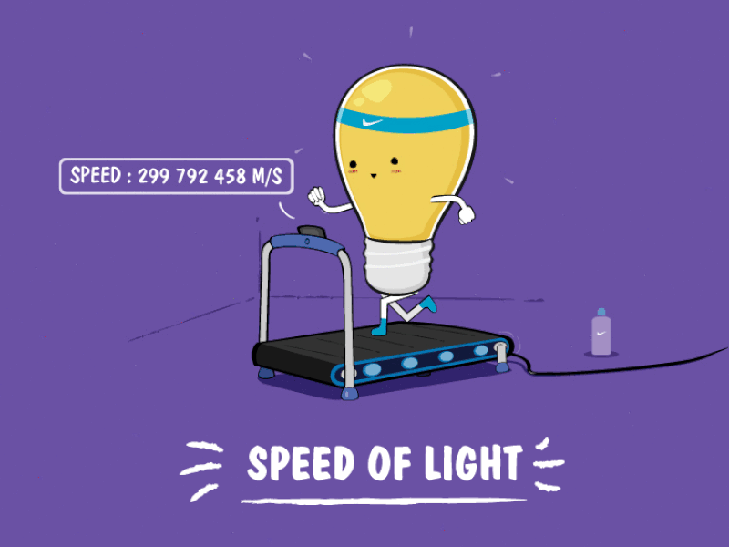 Speed Of Light adidas animation art cartoon downsign downsign gif downsign puns exercise graphic design gym humor motion graphics nike pun sport