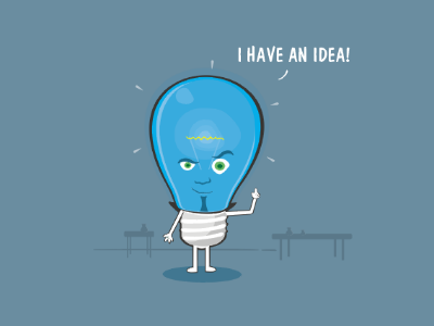 Megamind alien bulb funny illustration light megamind parody pun superhero vector