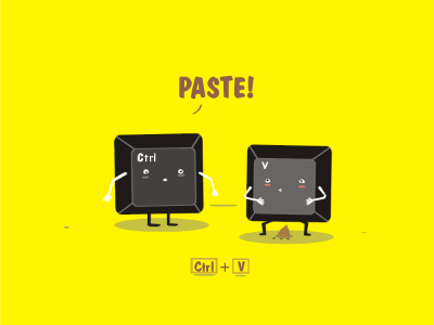 Paste art design funny graphic illustration keys poop vector
