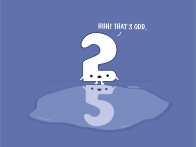 Odd Number art design downsign funny illustration number odd pun vector water