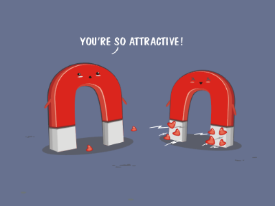 Attractive art doodle funny heart humor lol love magnet pun