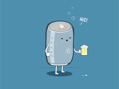 Canned Beer art beer bubbles cup doodle drink funny hahaha humor pun