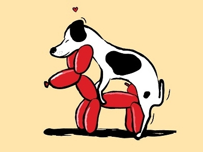 Xxx Toy balloon dalmatian dog downsign illustration love sam omo toy xxx