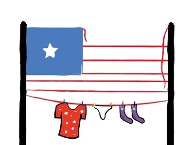Clothes Line downsign sam omo art illustration washing line clothes line usa flag america rope shirt underwear sucks clothes