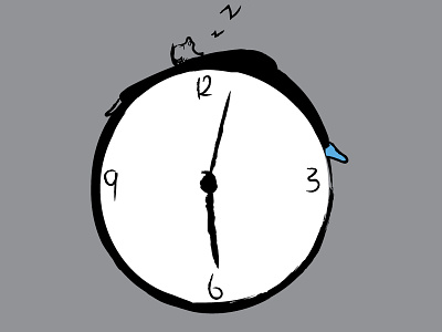 6 AM art clock downsign hour illustration minute sam omo second sleep time