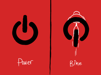 Power Bike art bike downsign illustration power ride sam omo symbol