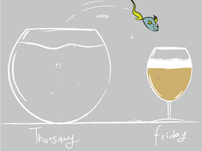 Get High alcohol beer downsign drink fish friday friyay glass illustration sam omo water weekend
