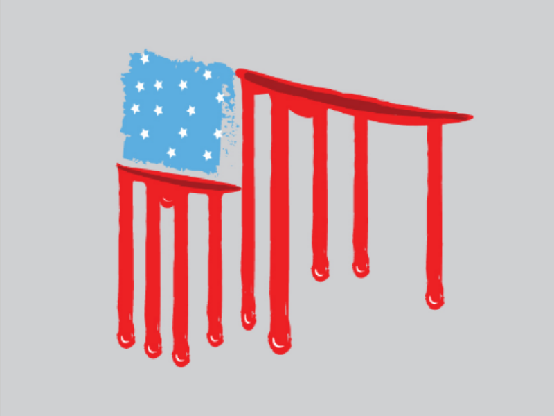 American Blood american us citizen country donald trump downsign sam omo illustration blood america united states flag