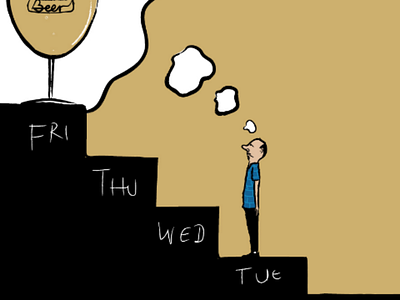 Tuesday alcohol beer downsign drink friday illustration thinking tuesday week days