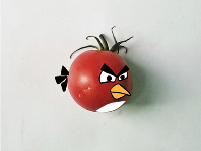 Hangry Bird angry bird art bird downsign food sam omo tomato vegetable
