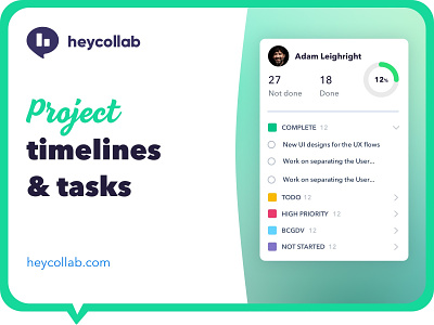 Heycollab project management UI
